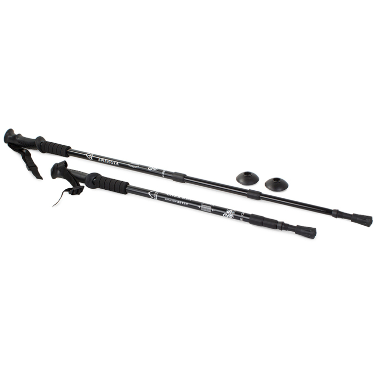 2 db-os párnázott, fekete túrabot – nordic walking