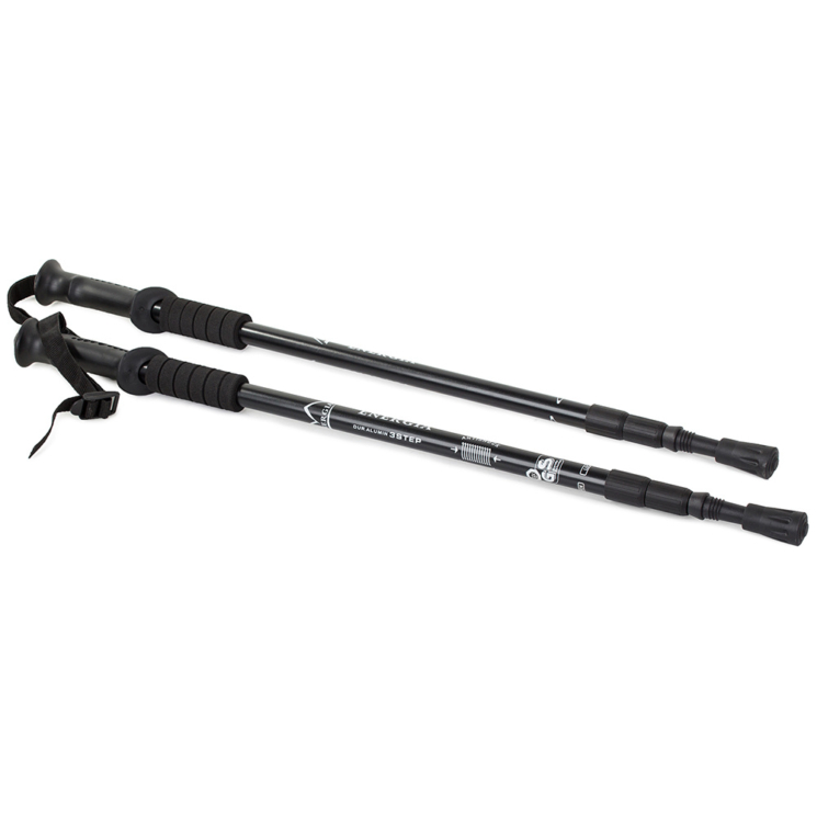 2 db-os párnázott, fekete túrabot – nordic walking