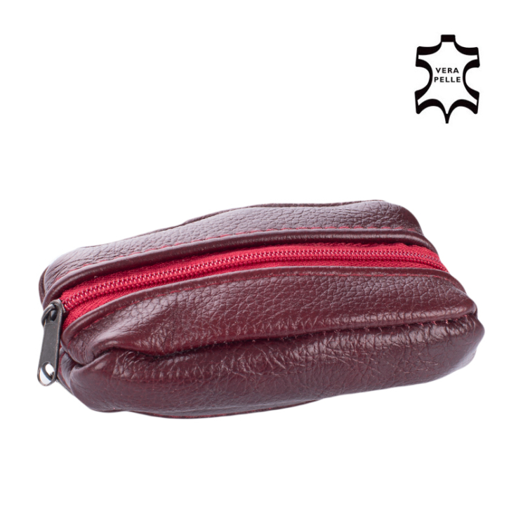 Valódi bőr kulcstartó bordó színben 1507 Bordo
