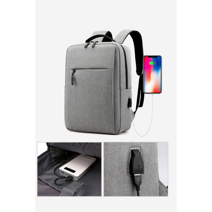 Fedélzeti méretű laptophátizsák  USB csatlakozóval