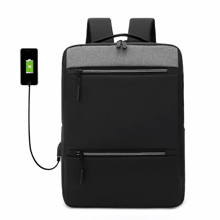 Fedélzeti méretű laptophátizsák USB csatlakozóval