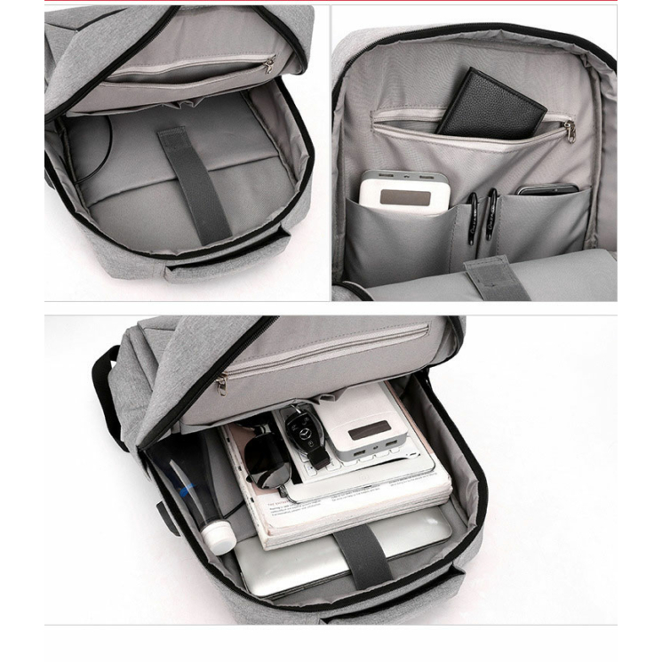 Fedélzeti méretű laptophátizsák USB csatlakozóval