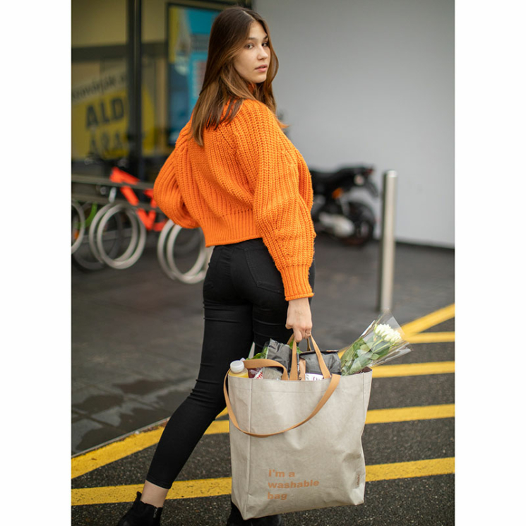 Mosható öko táska szürke színben