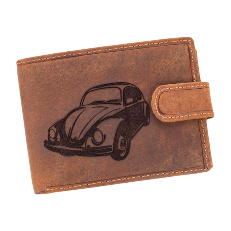 Giulio  pénztárca bőr díszdobozban vw bogár autós mintával RFID rendszerrel