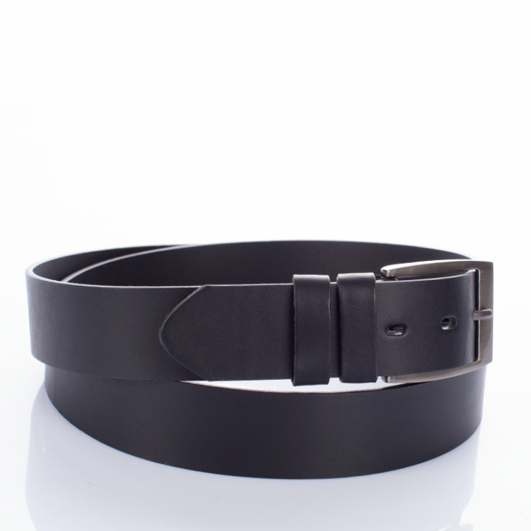 CezMar Valódi bőr férfi öv méret 95 cm fekete színben