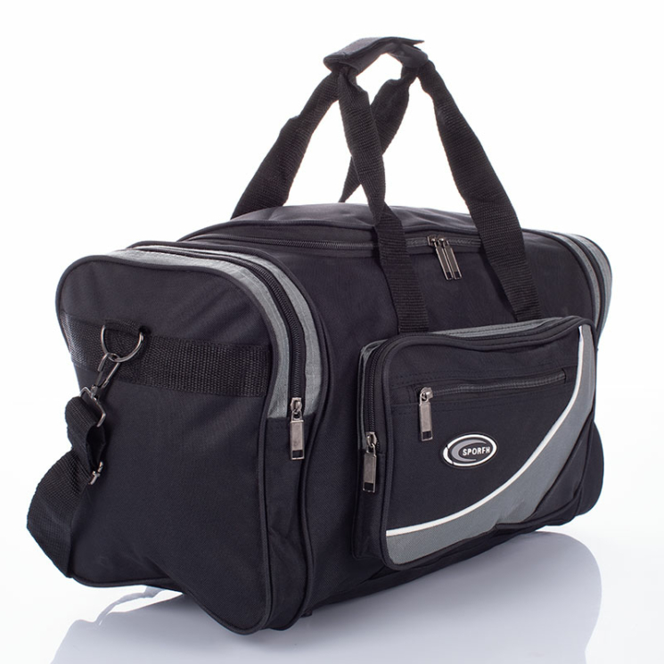 Utazótáska fekete-szürke színben 55 cm 