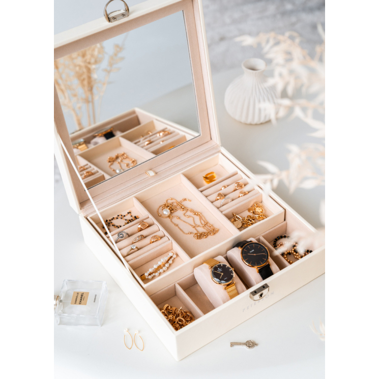 Exkluzív Ékszerdoboz Nagy tükörrel