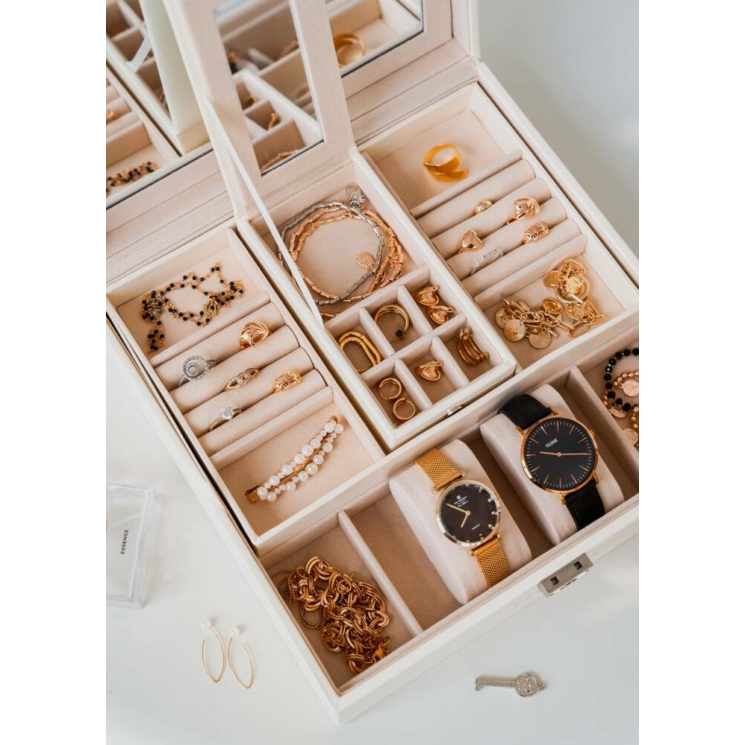 Exkluzív Ékszerdoboz Nagy tükörrel