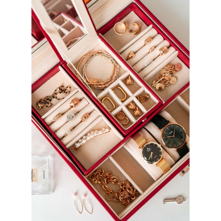 Exkluzív Ékszerdoboz Nagy tükörrel