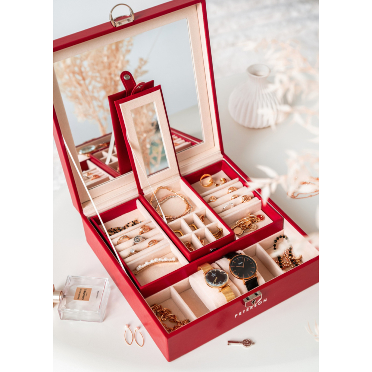 Exkluzív Ékszerdoboz Nagy tükörrel