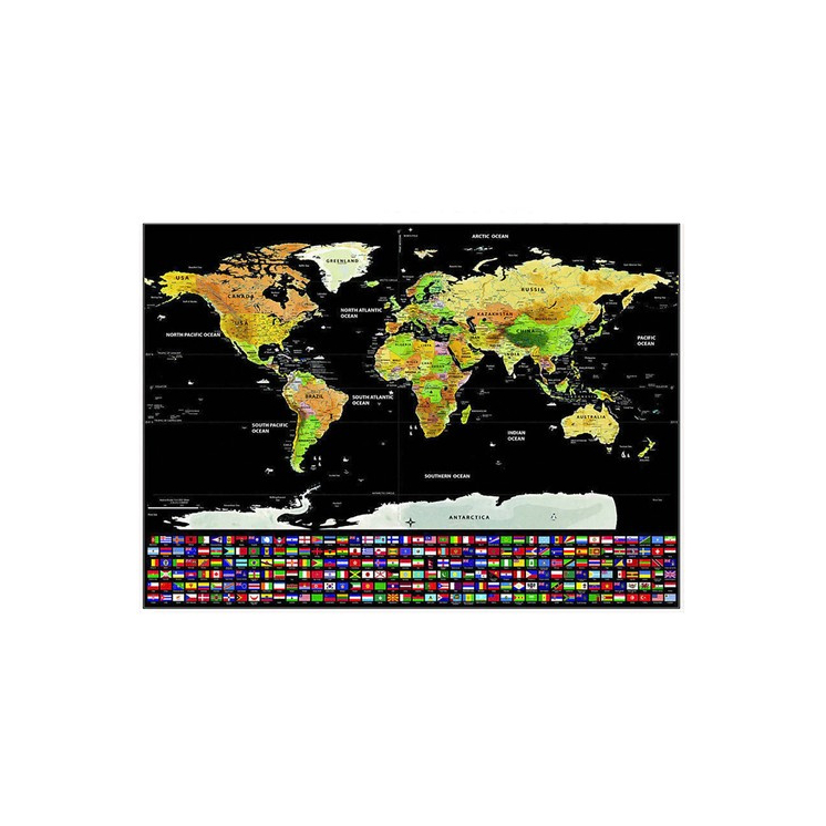 Kaparós Világtérkép - zászlókkal 