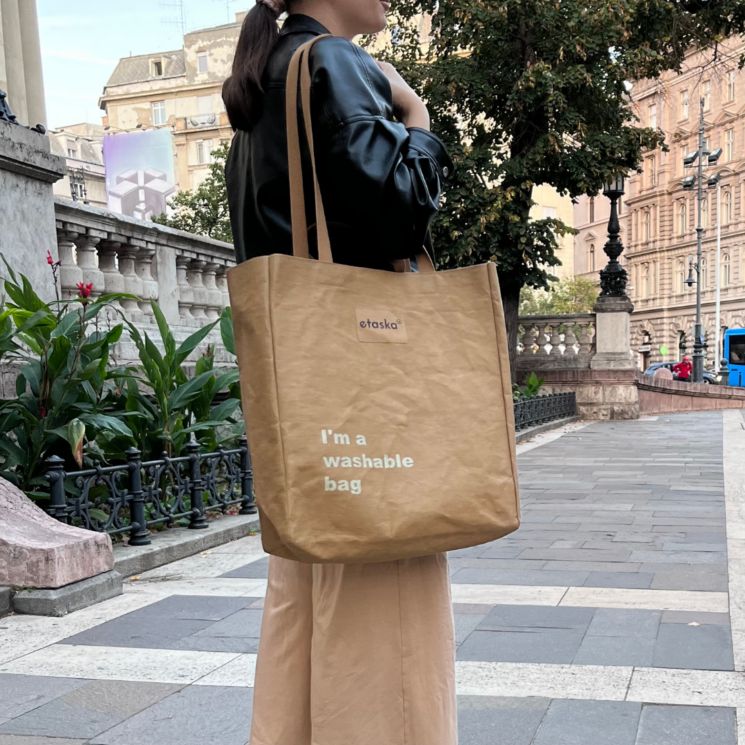 Mosható öko táska szürke színben