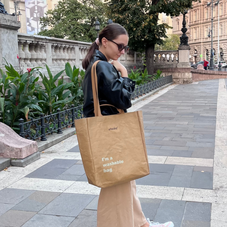 Mosható öko táska szürke színben