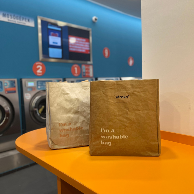 Mosható öko táska szürke színben