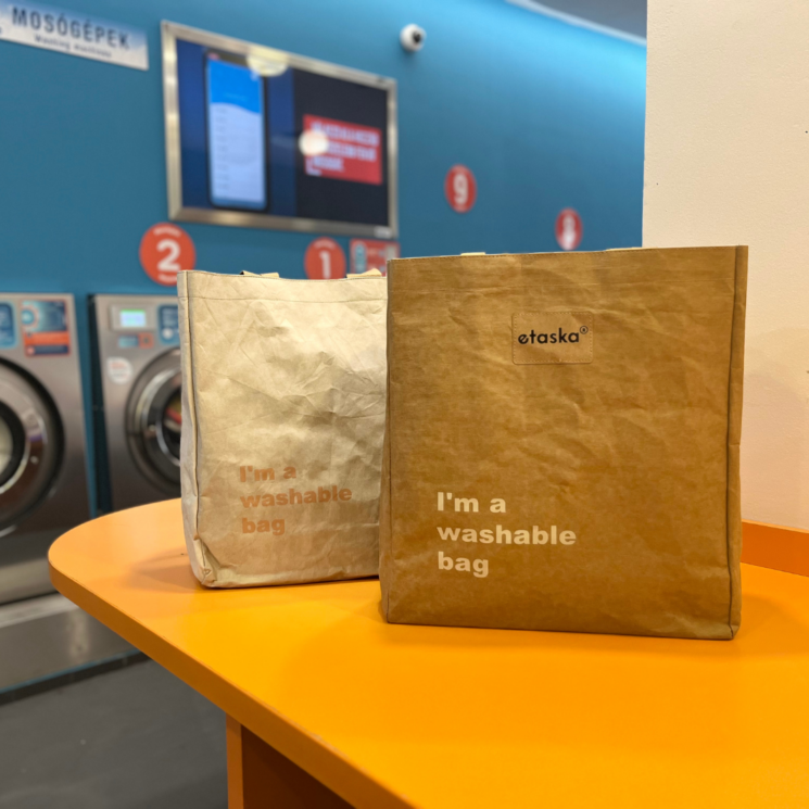 Mosható öko táska szürke színben