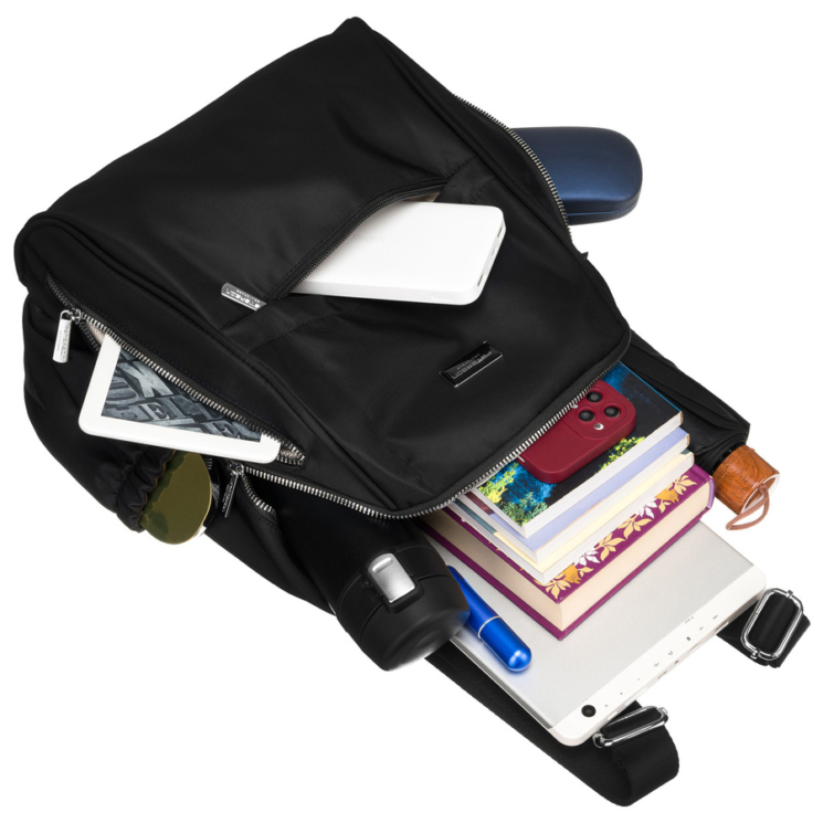 Funkcionális női hátizsák fekete színben- Peterson