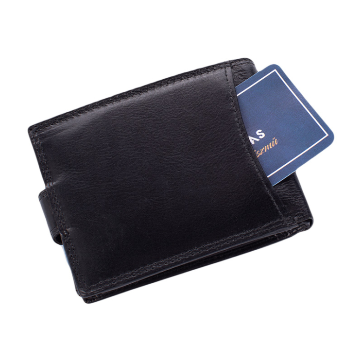 Prémium valódi bőr férfi pénztárca díszdobozban RFID védelemmel