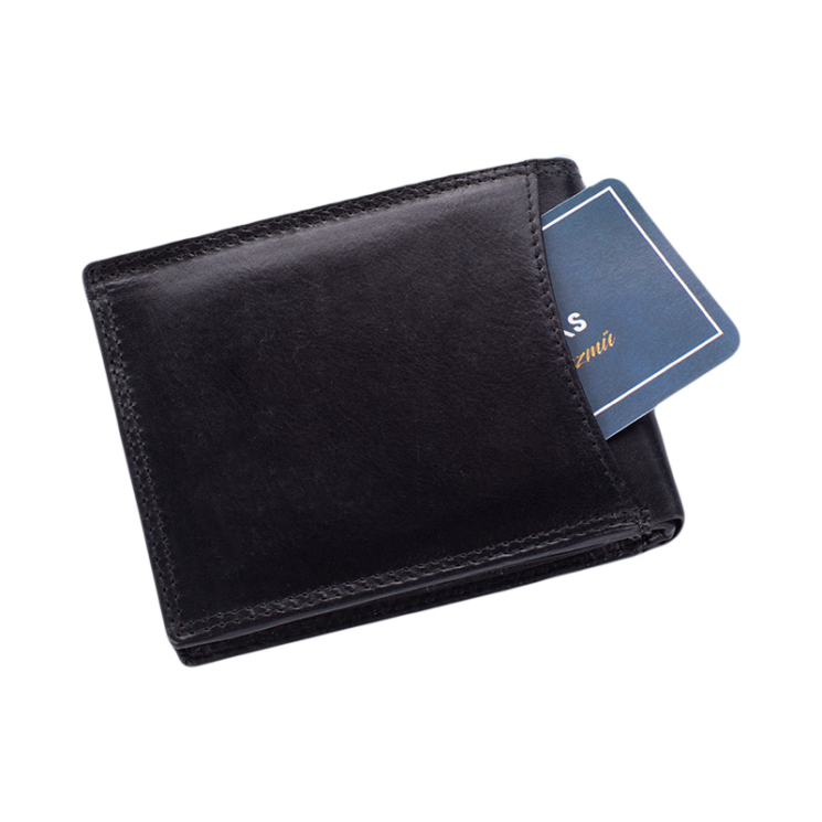 Prémium valódi bőr férfi pénztárca díszdobozban RFID védelemmel