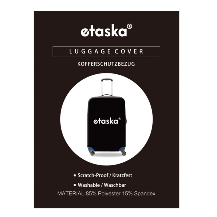 etaska Bőröndhuzat kabin méret fekete színben