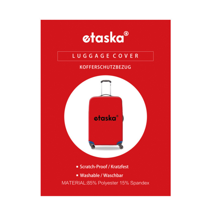 etaska Bőröndhuzat közepes méret piros színben