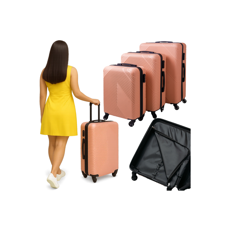 TRIZAND 3 részes bőrönd szett 