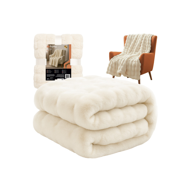 Pihe puha takaró pléd bézs színben 1,6 x 1 m