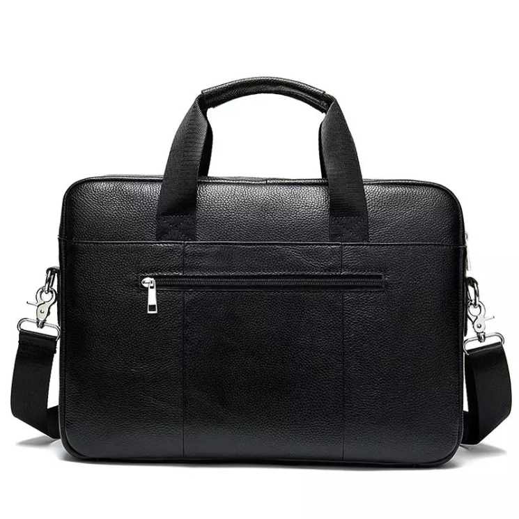Valódi bőr üzleti táska fekete színben
