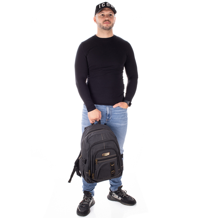 Outdoor Ultraerős vászon hátizsák khaki színben