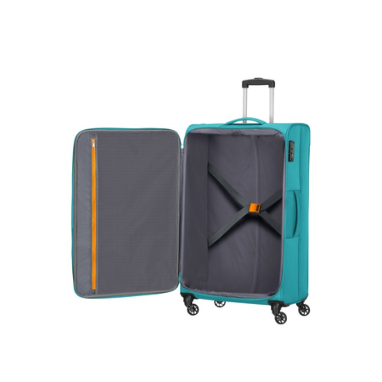 American Tourister Heat Wave Spinner bőrönd 80 cm Aqua Blue színben
