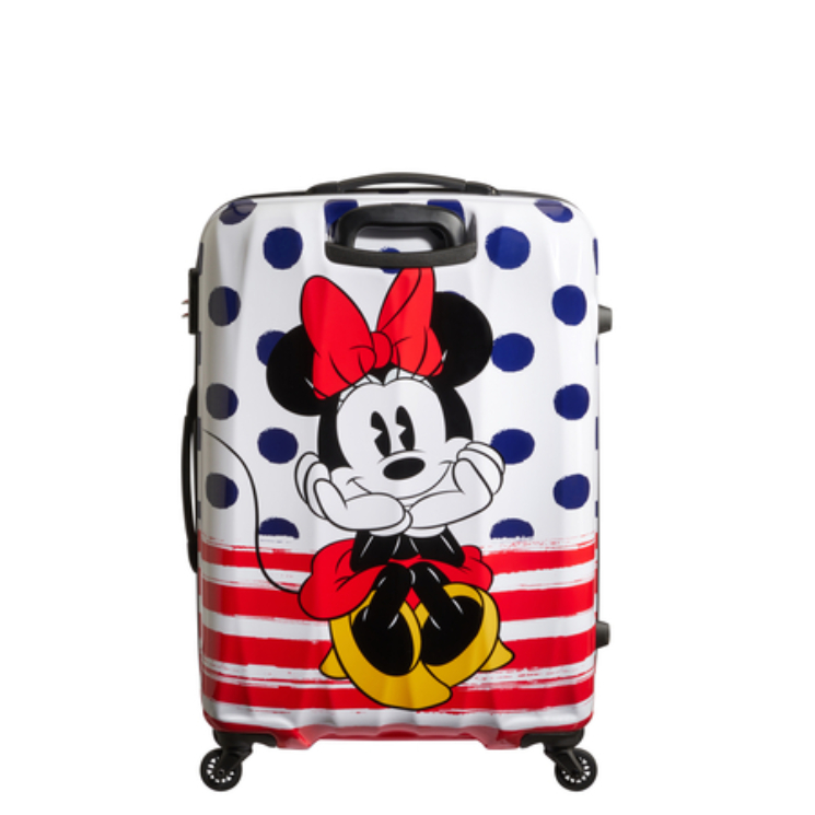 American Tourister Disney Legends Minnie Blue Dots Spinner bőrönd 75 cm-es