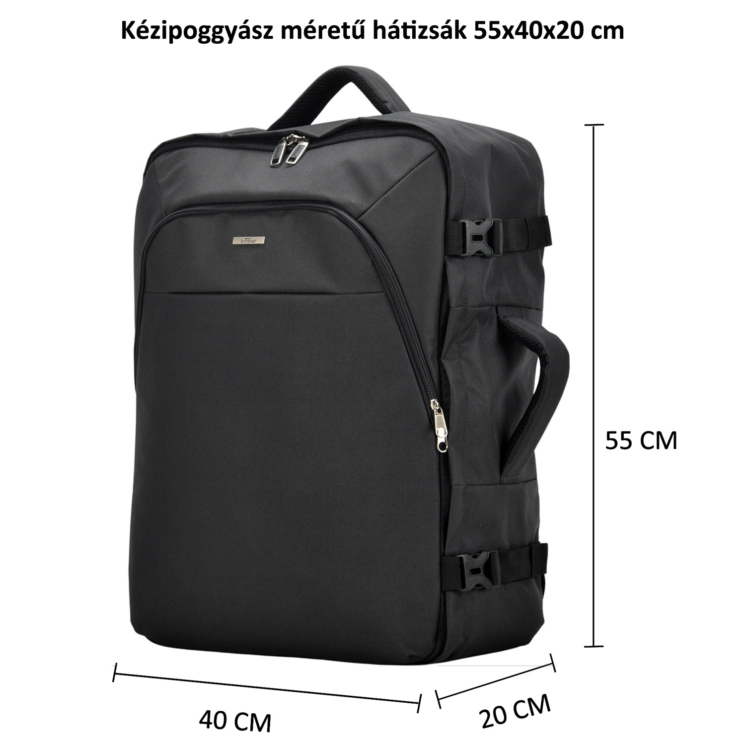  Bontour kézipoggyáz méretű hátizsák 55x40x20 Ryanair elsőbbségi méret