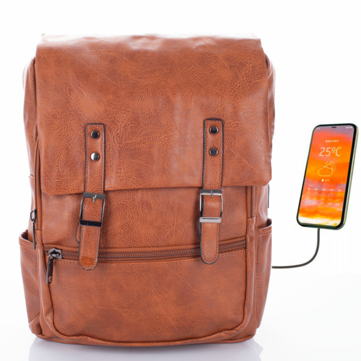 Fedélzeti méretű laptophátizsák  USB csatlakozóval