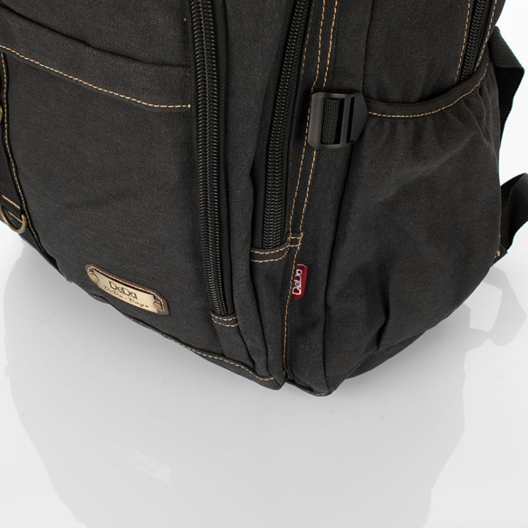 Outdoor vászon hátizsák Fekete színben