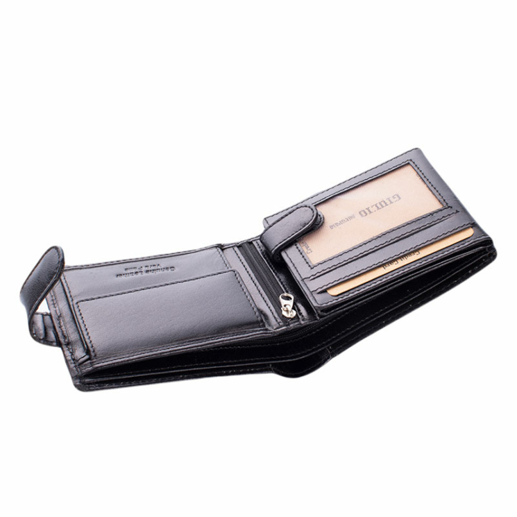 Motoros bőr férfi pénztárca díszdobozban RFID rendszerrel