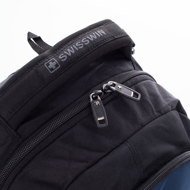 Swisswin laptoptartós hátizsák fekete AIR FLOW szellőző rendszerrel