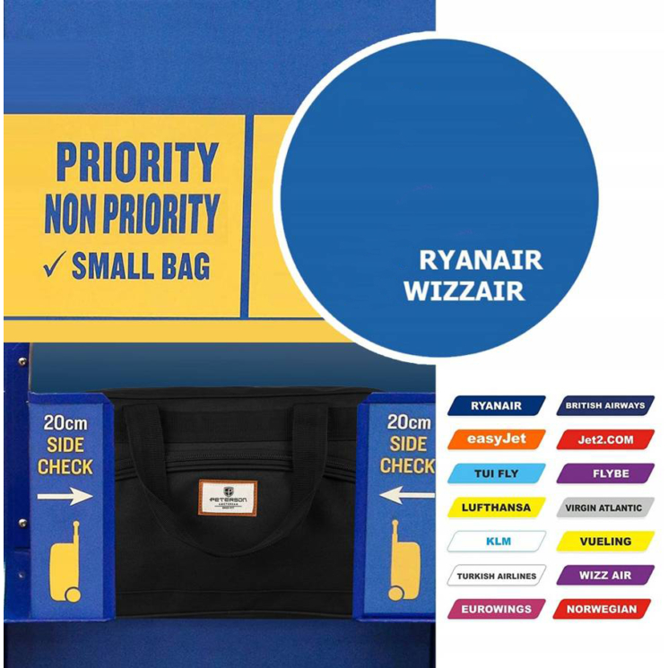 Peterson Fedélzeti táska WIZZ méret 40 x 30 x 20 cm