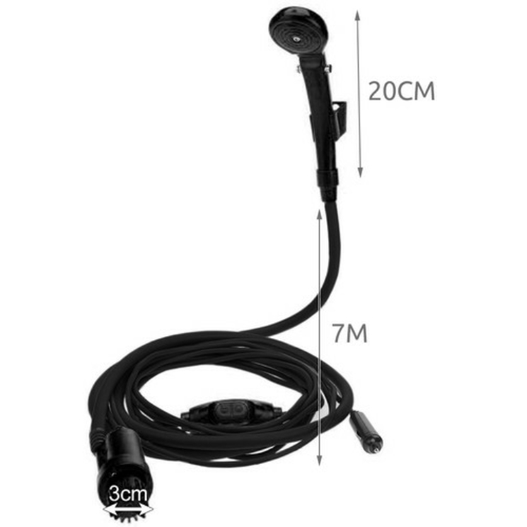Szivargyújtós kemping zuhany 12V 5m