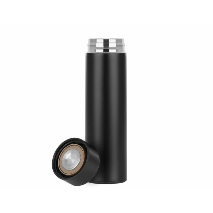 Okos termosz utazáshoz fekete színben