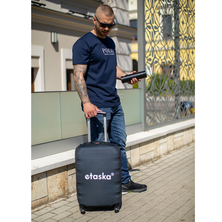 etaska Bőröndhuzat kabin méret piros színben