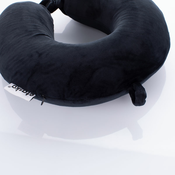 Prémium minőségű memóriahabos nyakpárna fekete színben