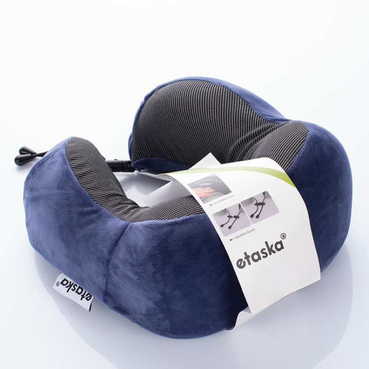 Prémium Memóriahabos nyakpárna sötétkék színben