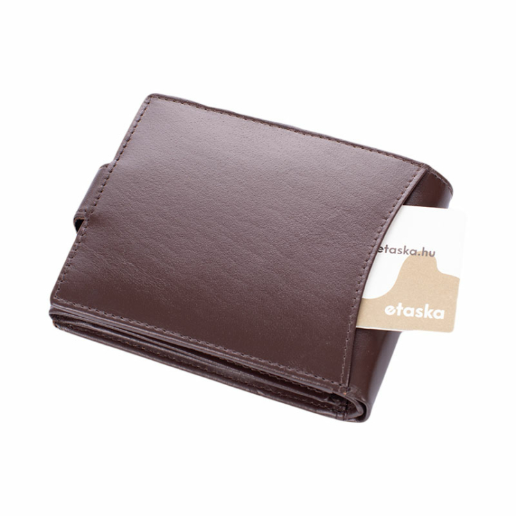 GIULIO valódi bőr férfi pénztárca RFID rendszerrel barna színben ( 8 kártyatartó )
