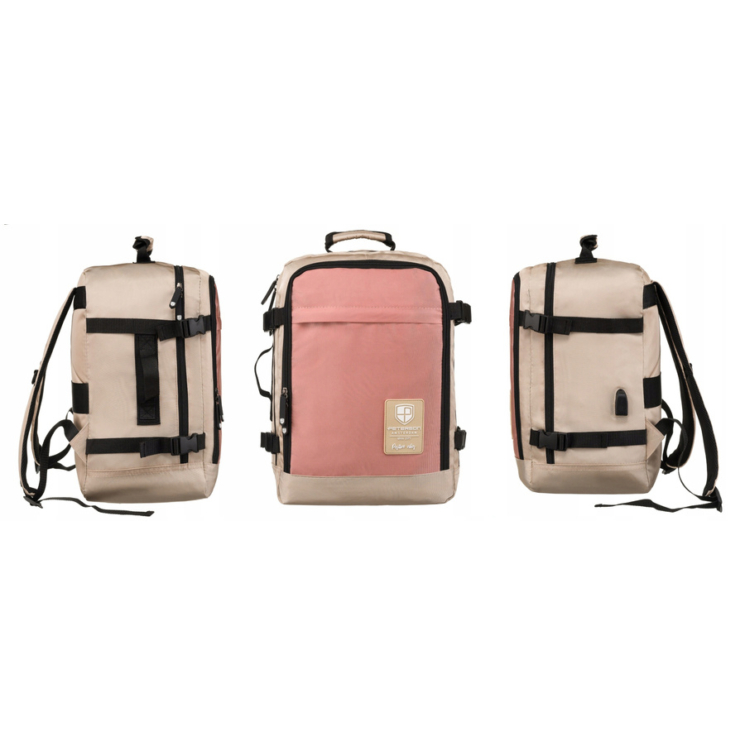 Peterson 3- Funkciós Tágas Utazó Hátizsák, WizzAir méretű 40x30x20cm, USB csatlakozóval