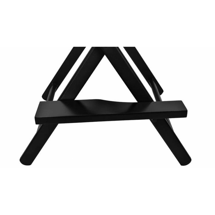 Összecsukható Makeup szék fejtámlával sminkes szék fekete színben