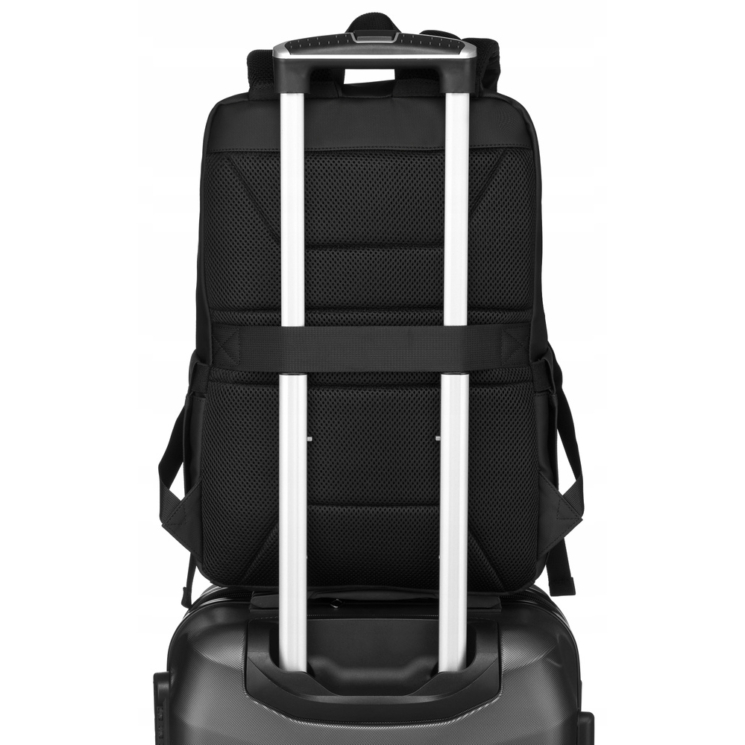 Strapabíró Peterson laptophátizsák USB csatlakozóval / bővíthető