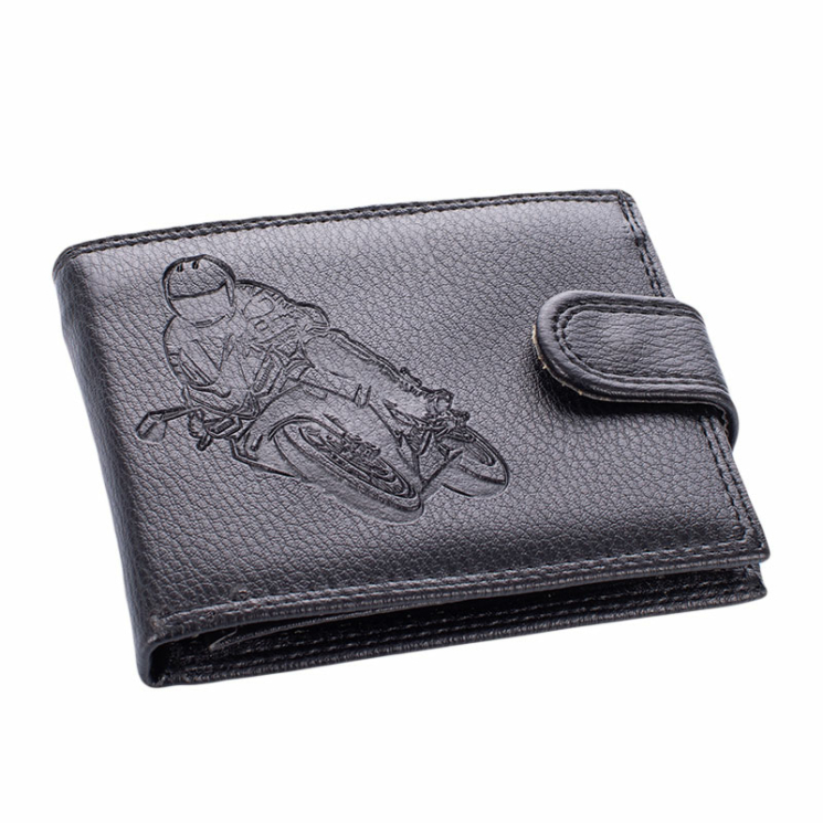 GIULIO Motoros pénztárca fekete színben díszdobozban