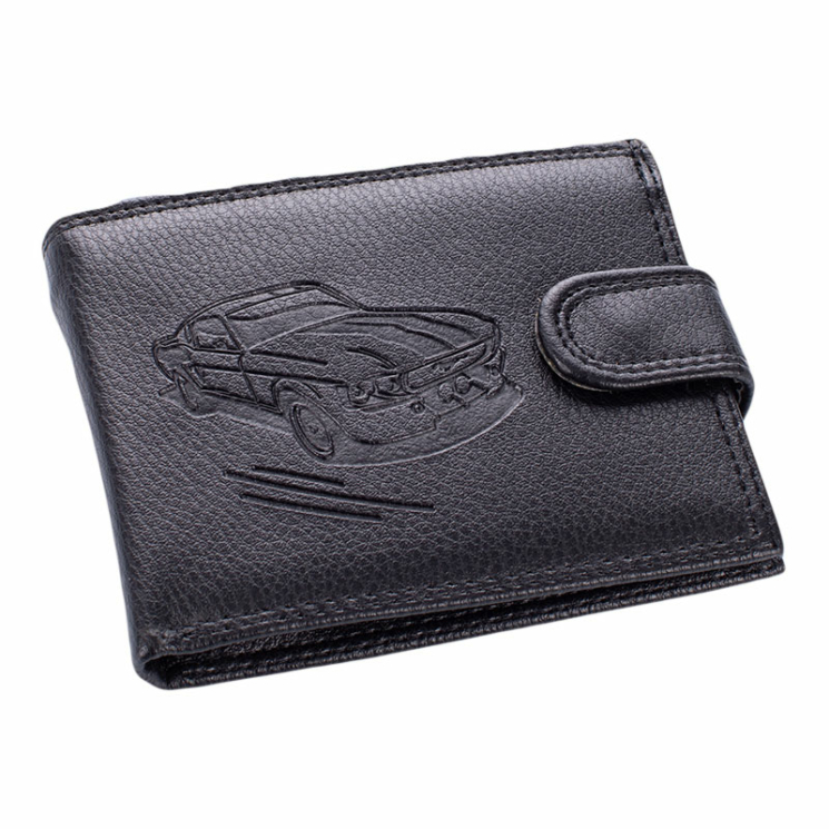 GIULIO Autós pénztárca fekete színben díszdobozban