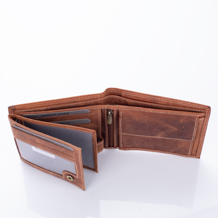 Bivalybőr pénztárca díszdobozban RFID rendszerrel