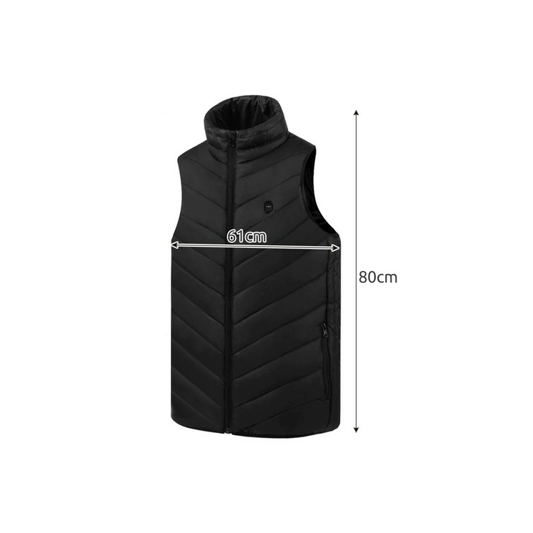 Fűthető mellény USB fekete XL-es méret