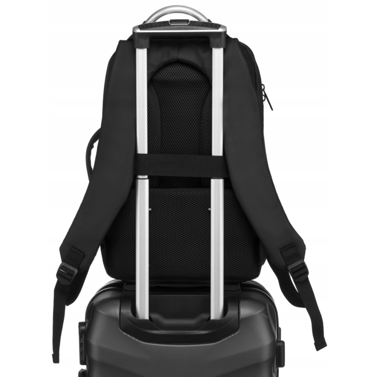 Tágas, Számzáras Laptop hátizsák  USB porttal és USB type C-vel - Peterson